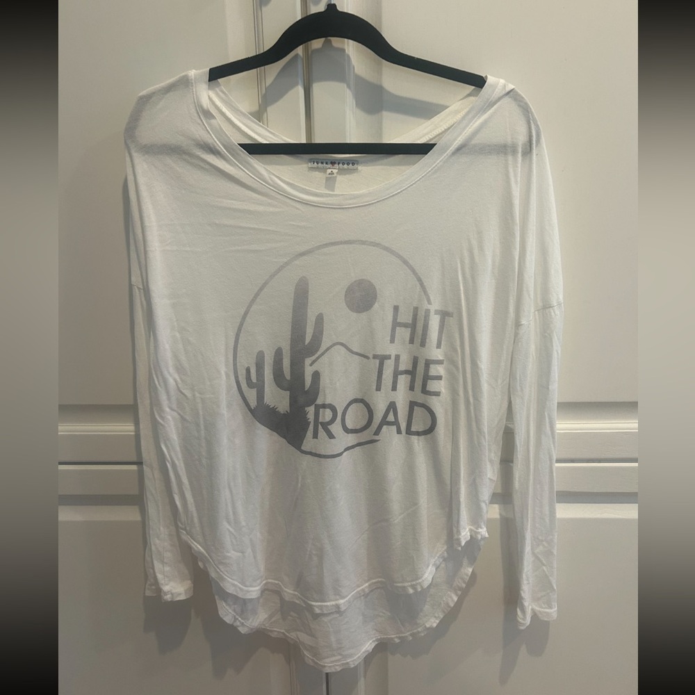 Junk Food Clothing White 'Hit the Road' Long Sleeve Tee